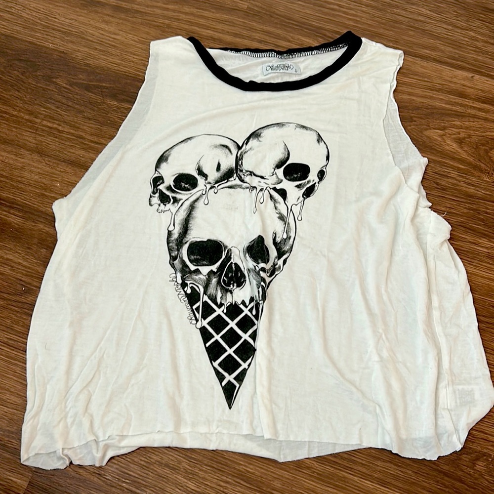LAUREN MOSHI sleeveless cut tee